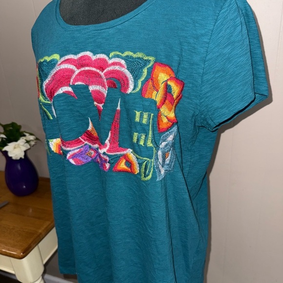 Soft Surroundings • Love Embroidered Tee - Picture 5 of 10